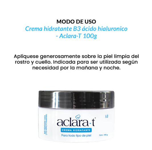 ACLARA-T CREMA ACLARANTE B3 PIEL HIDRATANTE X 100G