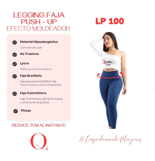 👖 Leggins faja PUSH-UP reductor de cintura y levanta cola